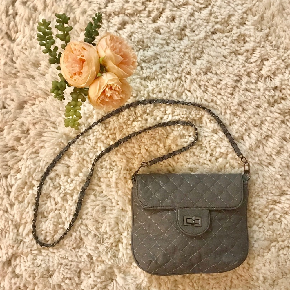 Gray Crossbody Purse